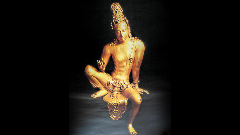 Statue of the Bodhisattva Avalokitesvara, 8th-9th century CE, discovered in Anuradhapura.