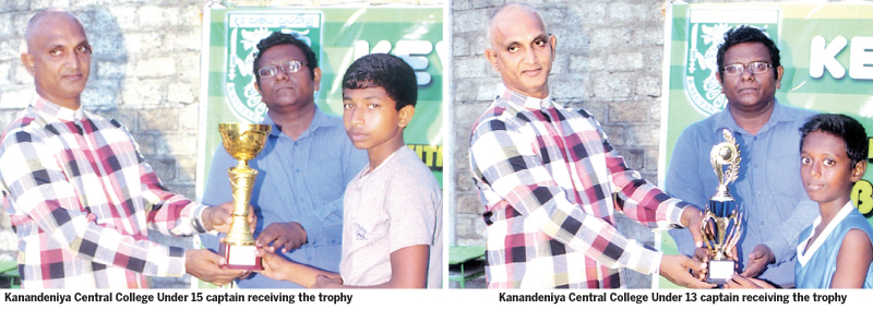 Karandeniya Central under 13 and 15 cager champions | Daily News