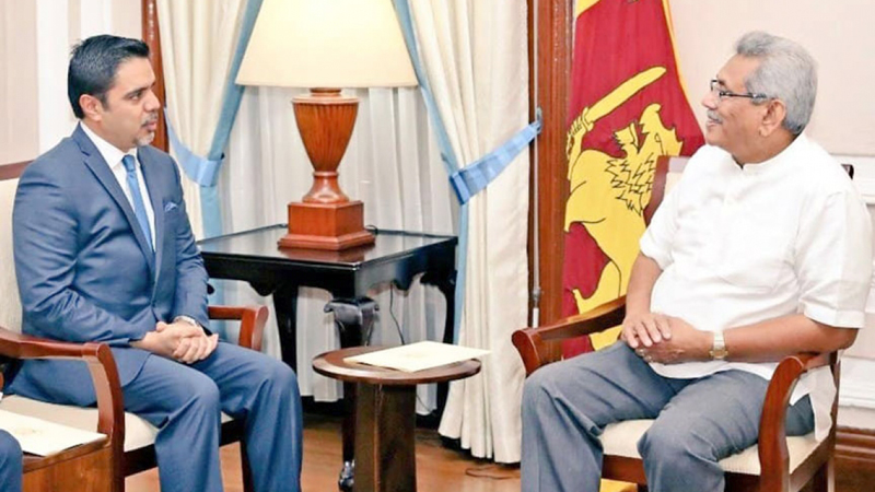 Afghan Ambassador M. Ashraf Haidari with President Gotabaya Rajapaksa.