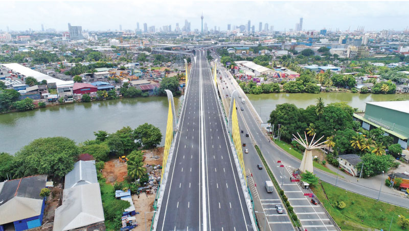 The new Gateway to Colombo, the state-of-the-art bridge across the Kelani River at Peliyagoda .