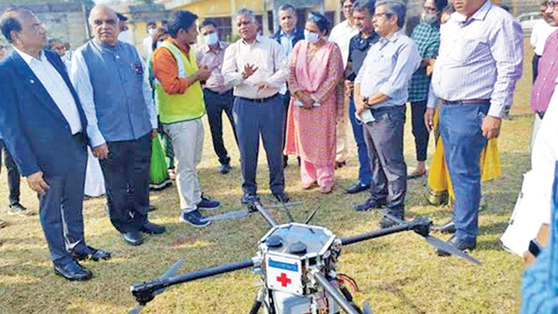 The drone took nine minutes to transport the vaccines from Jawhar to Zaap village in the Indian state of Maharashtra. 