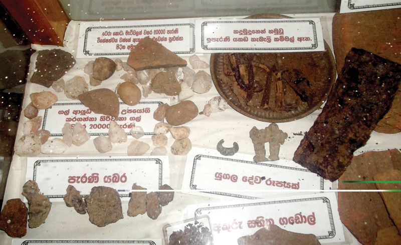 Some artefacts found during the excavation.