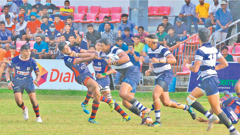 Action from the match between St. Joseph’s and Kingswood (Pic by Hirantha Gunathilaka)
