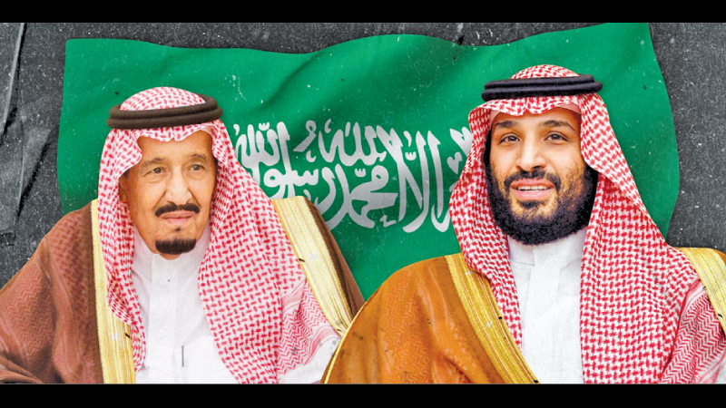 Saudi King Salman (L) and Crown Prince Mohammed bin Salman. 