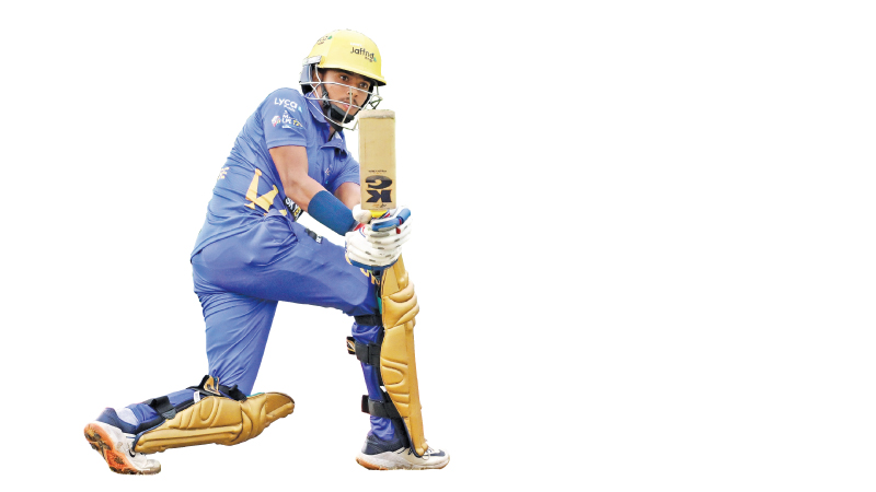 Jaffna Kings all-rounder Dunith Wellalage scored 30 in 20 balls   (Pic by SLC)