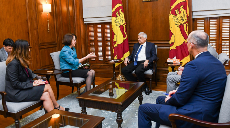 US National Security Council’s South Asia Senior Director Rear Admiral Eileen Laubacher met President Ranil Wickremesinghe yesterday.