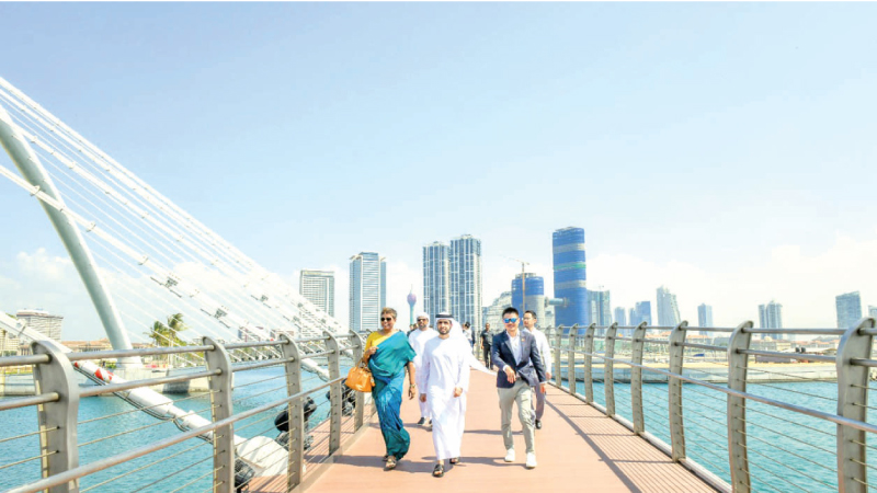The UAE delegation visiting the Port City