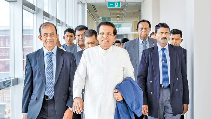 President Maithripala Sirisena left for Australia  yesterday on a three-day state visit on the invitation of Australian Prime Minister Malcolm Turnbull. Picture courtesy President’s Media Division
