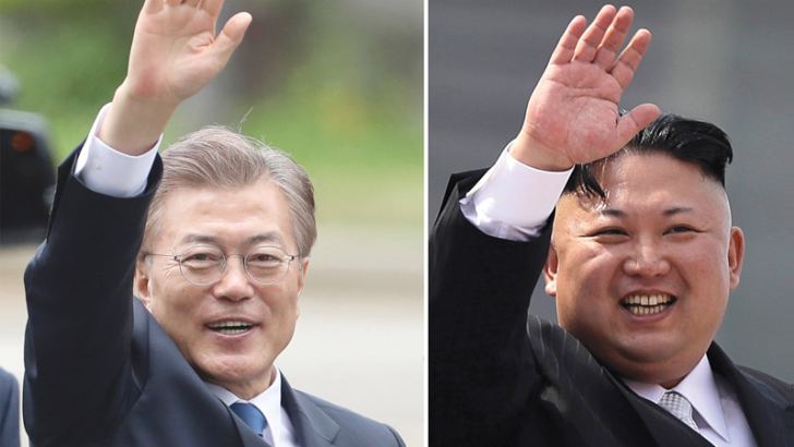 South Korea Presdient Moon Jae-in and North Korea supreme leader Kim Jong-Un. - AFP