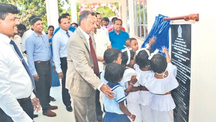 Southern Province Education Minister Chandima Rasaputhra opens Primary Teaching Resource Centre.