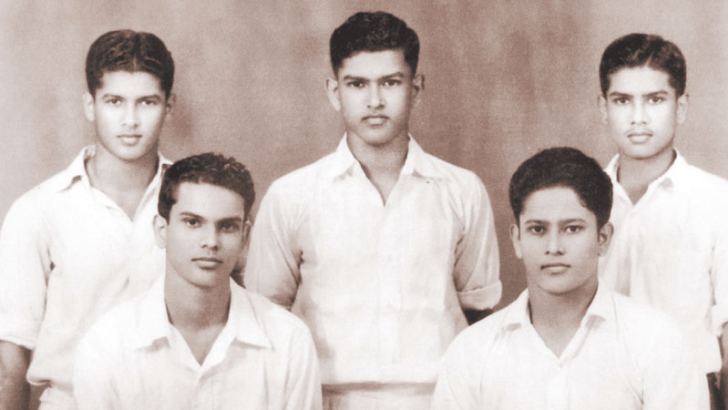 the Amendra Brothers first row seated from left: Raja Amendra and Sisira Amendra. Second row standing from left: Stanley Amendra, Percy Amendra and Tissa Amendra.   