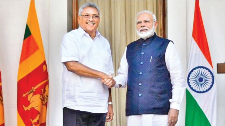 President Gotabaya Rajapaksa with Indian Prime Minister Narendra Modi