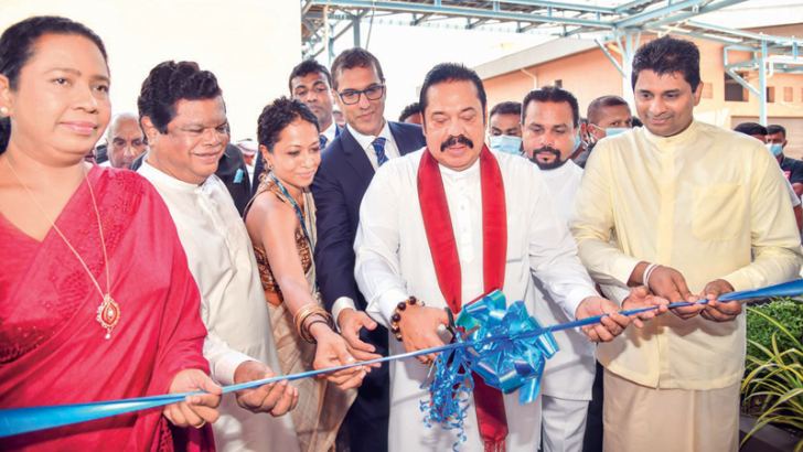 Prime Minister Mahinda Rajapaksa opening the event among other invitees