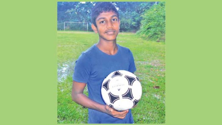 Mahasen Bandara Samarakoon, talented Soccer player. (Pic. By Upananda Jayasundera-Kandy Sports Spl. Corr     