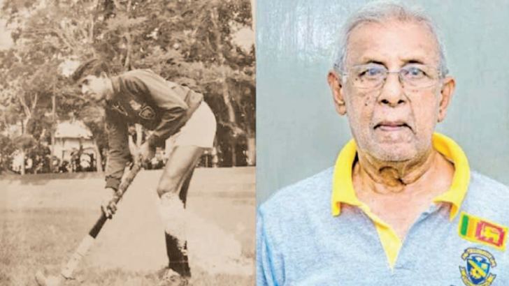 (On Left) - Ranjith Wijekoon in his playing days and (on right) today at his home town Matale. 