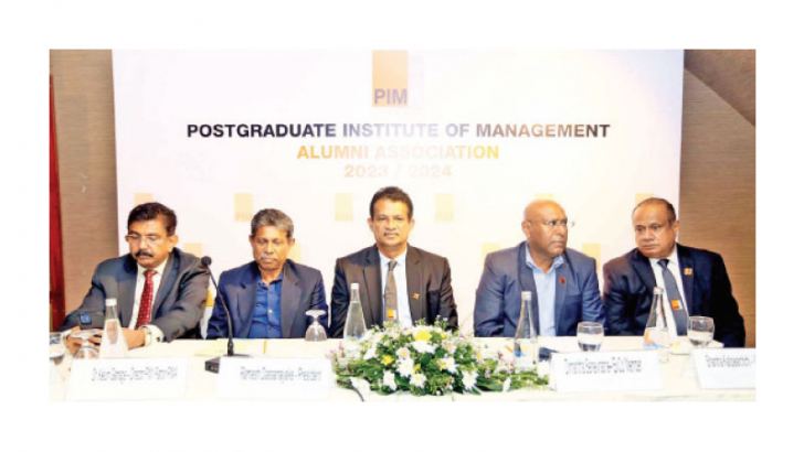 Officials of PIM and PIMA at the joint press conference.  Pictures by Sulochana Gamage.