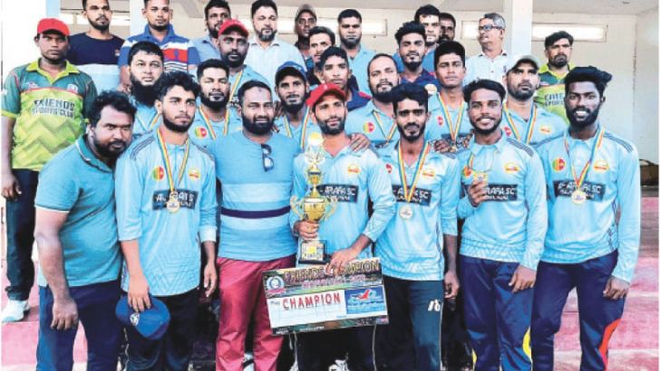 Champion Al-Arafa SC, Palamunai team with their trophy